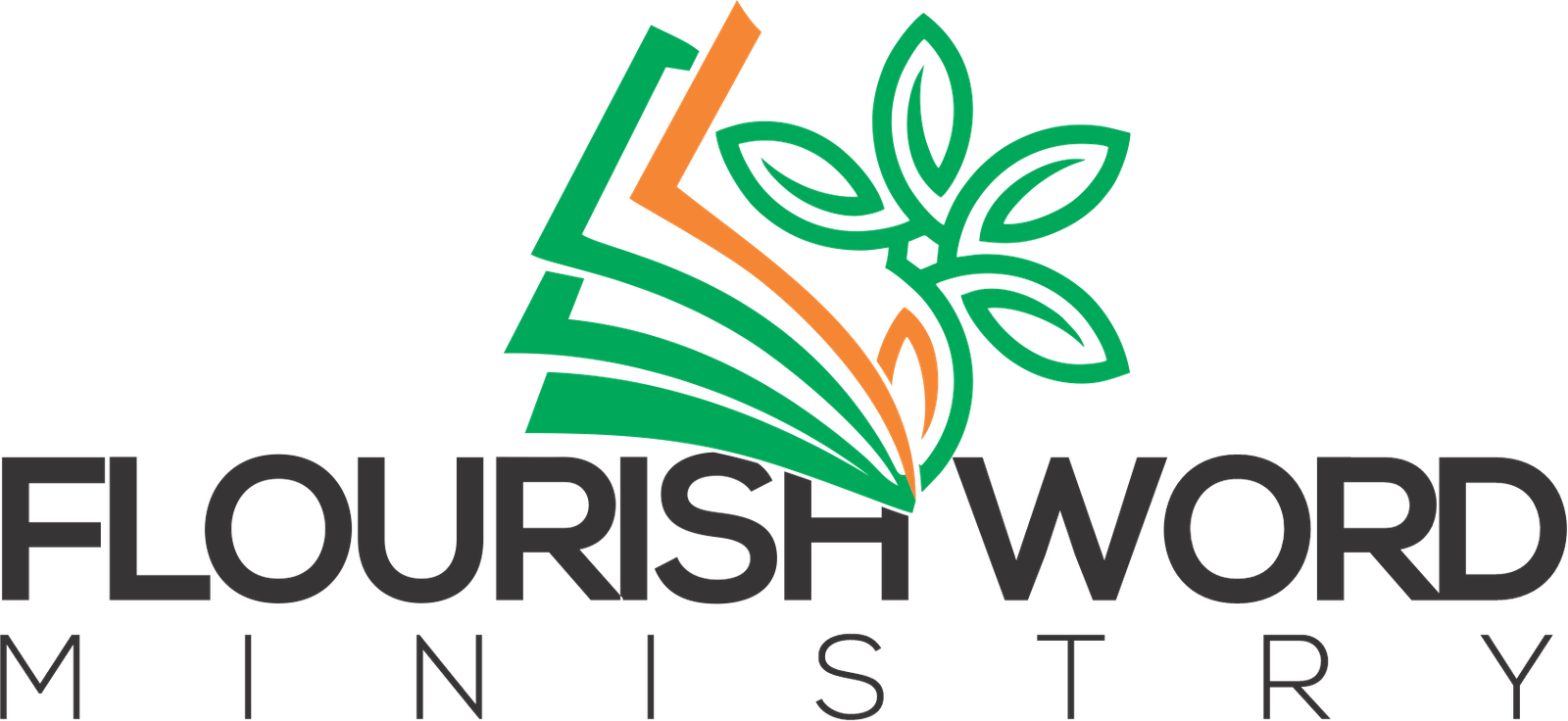 Flourish word logo black web